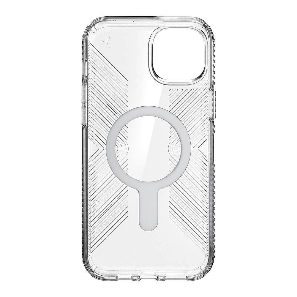 Speck - Presidio Perfect-Clear Grip ClickLock Case with MagSafe for Apple iPhone 15 Plus/14 Plus - Clear/Chrome_6