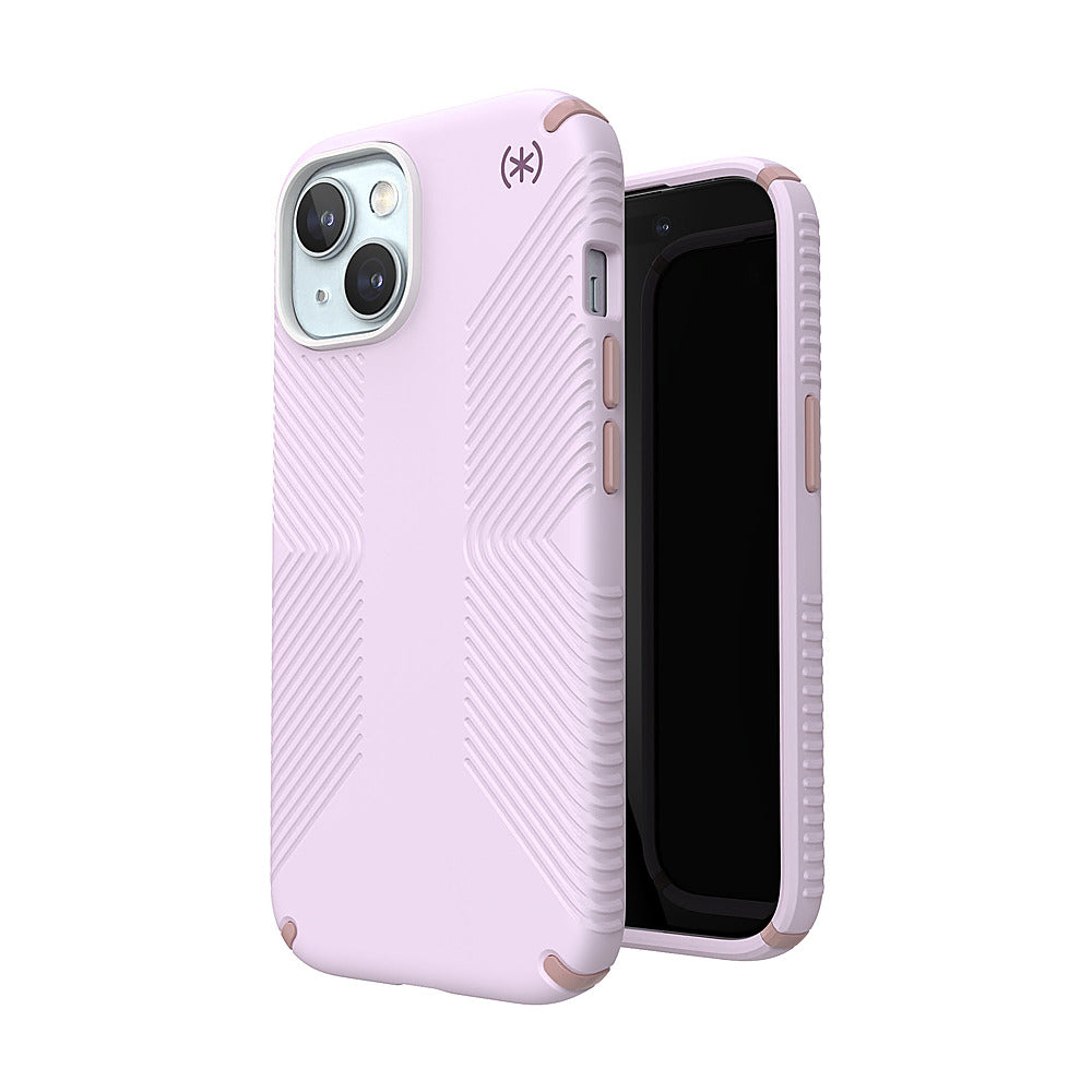 Speck - Presidio2 Grip Case with MagSafe for Apple iPhone 15/14/13 - Soft Lilac_5