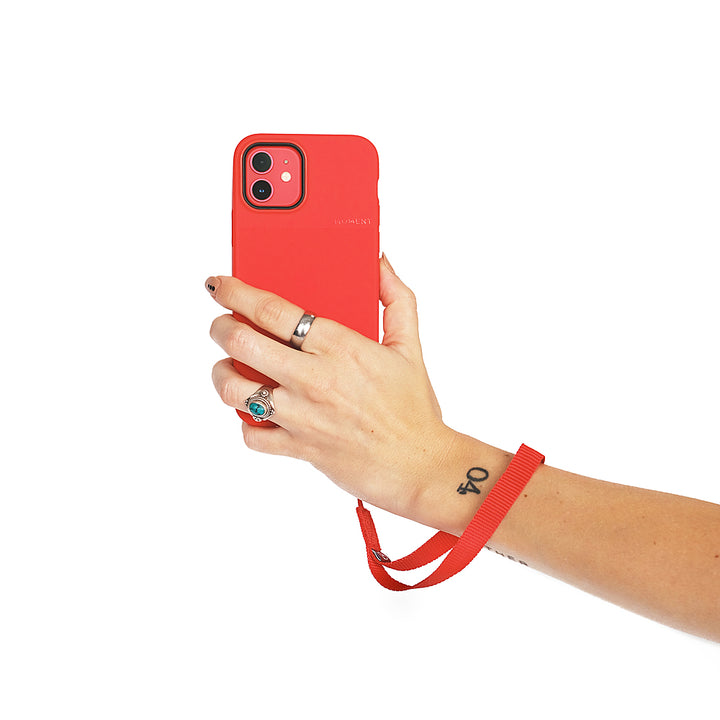 Moment - Nylon Phone Wrist Strap for Most Cell Phones - Red_2