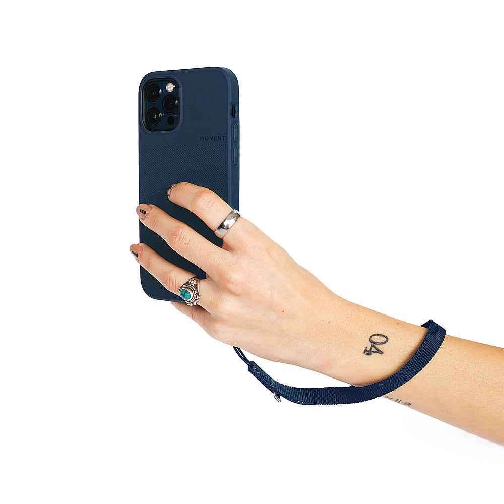 Moment - Nylon Phone Wrist Strap for Most Cell Phones - Blue_2