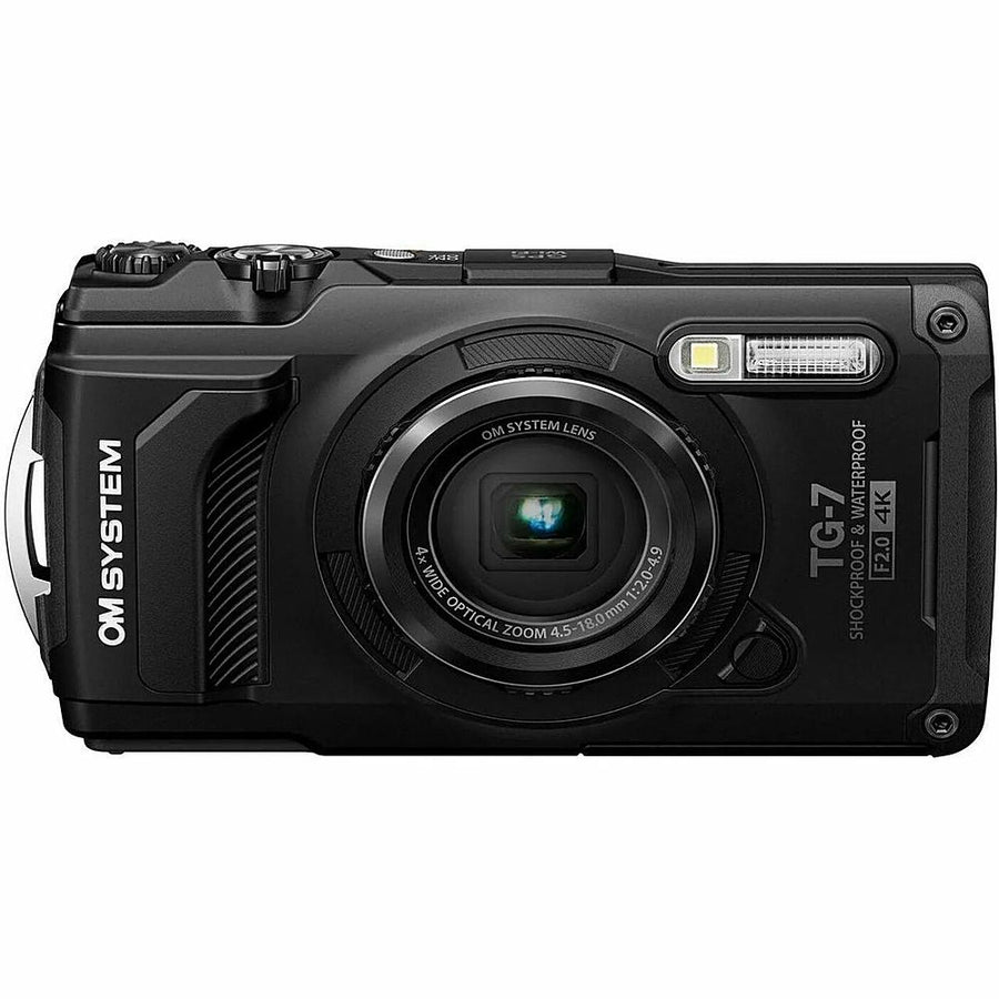 Olympus - OM SYSTEM TG-7 4K Video 12 Megapixel Waterproof Compact Camera - Black_0