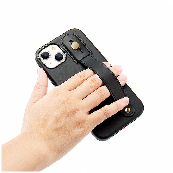 SaharaCase - FingerGrip Series Leather Case with Magsafe for Apple iPhone 15 - Black_2