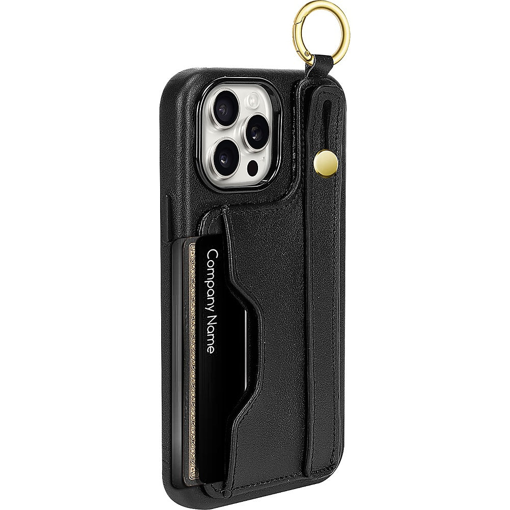 SaharaCase - FingerGrip Series Wallet Case for Apple iPhone 15 Pro Max - Black_6