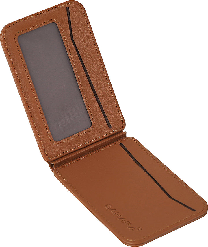 SaharaCase - Genuine Leather Wallet Case with Magsafe for Apple iPhone - Brown_3