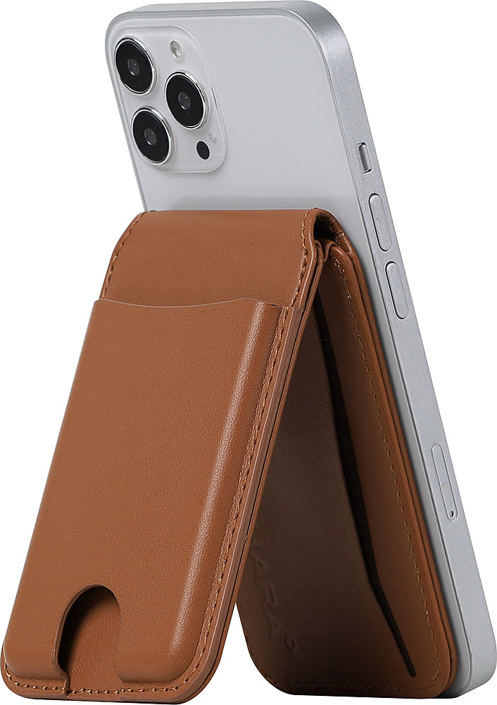 SaharaCase - Genuine Leather Wallet Case with Magsafe for Apple iPhone - Brown_2