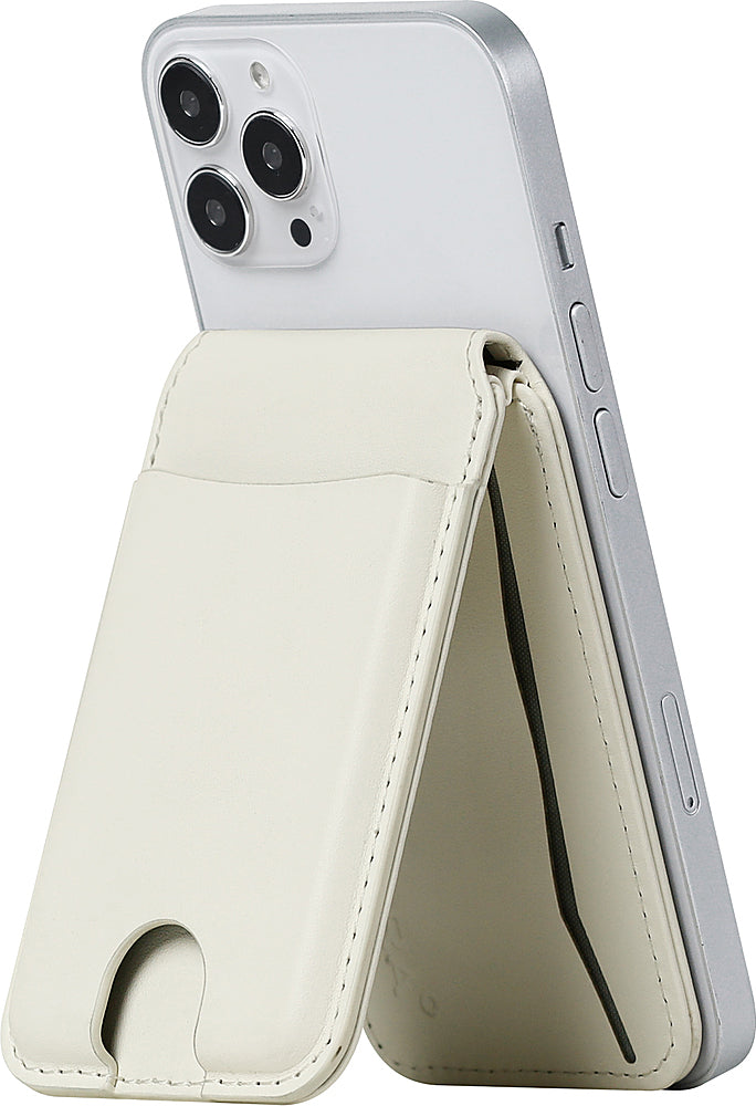 SaharaCase - Genuine Leather Wallet Case with Magsafe for Apple iPhone - White_2