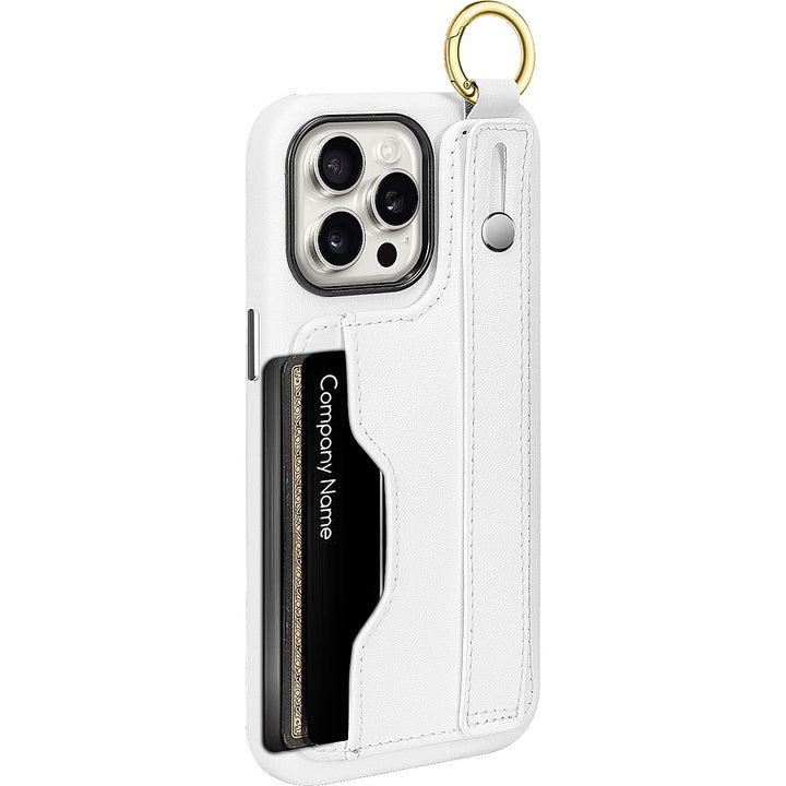 SaharaCase - FingerGrip Series Wallet Case for Apple iPhone 15 Pro Max - White_5