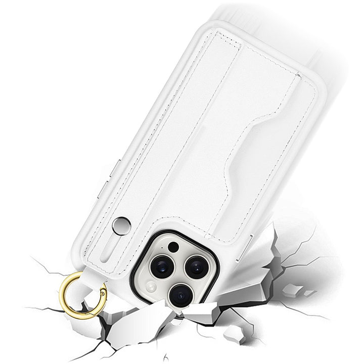 SaharaCase - FingerGrip Series Wallet Case for Apple iPhone 15 Pro Max - White_2