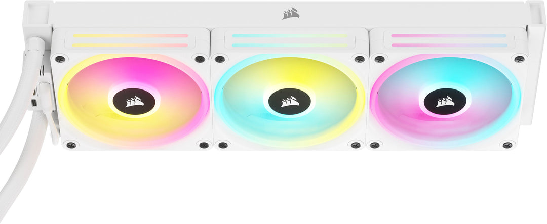 CORSAIR - iCUE LINK H150i QX RGB LED 360mm Radiator Liquid Cooler (3 120mm Core Fans with 2.1" IPS LCD Screen - White_8