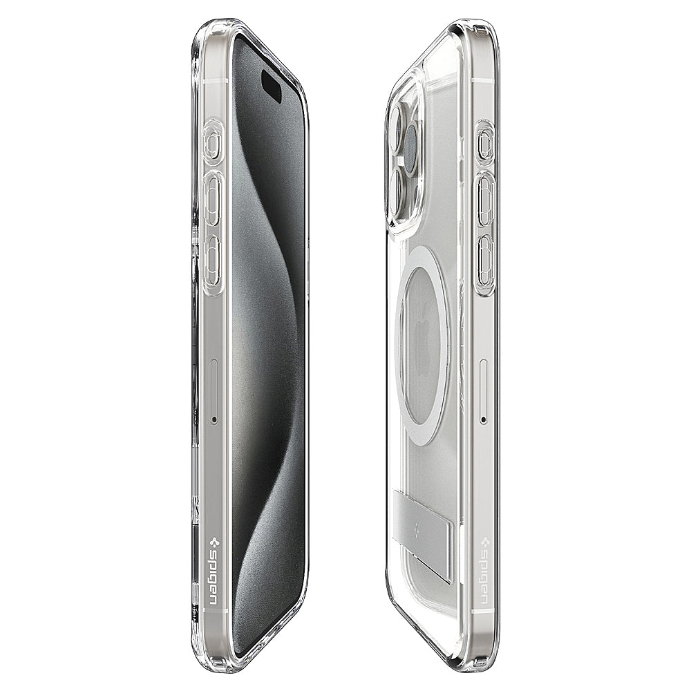 Spigen - Slim Armor Essential S MagFit Case for Apple iPhone 15 Pro - Crystal Clear_9