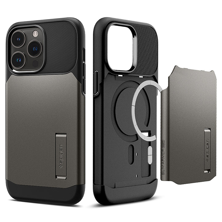 Spigen - Slim Armor MagFit Case for Apple iPhone 14 Pro - Gunmetal_7