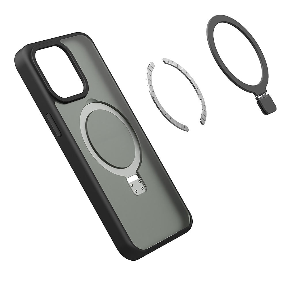 Insignia™ - Hard-Shell Case with MagSafe Kickstand for iPhone 15 Pro Max - Black_12