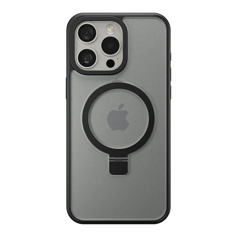 Insignia™ - Hard-Shell Case with MagSafe Kickstand for iPhone 15 Pro Max - Black_0