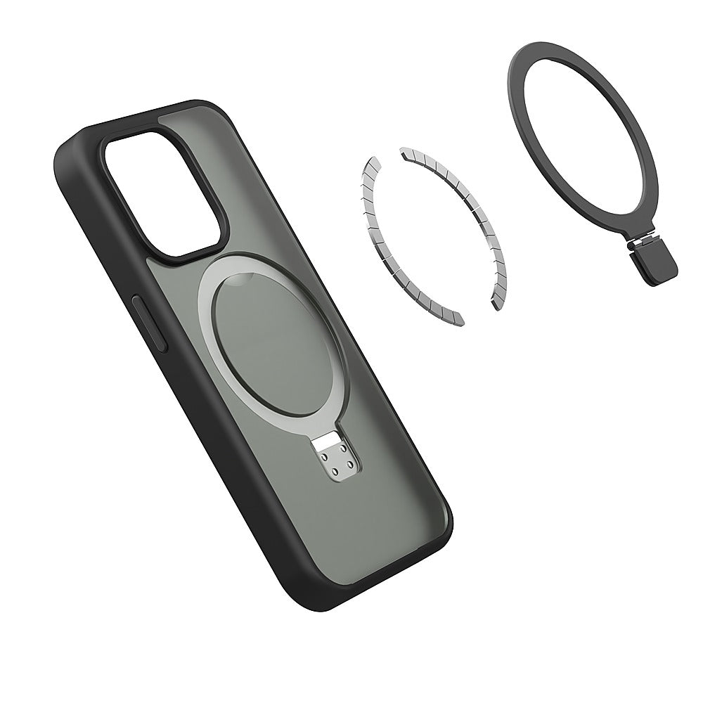 Insignia™ - Hard-Shell Case with MagSafe Kickstand for iPhone 15 Pro - Black_13