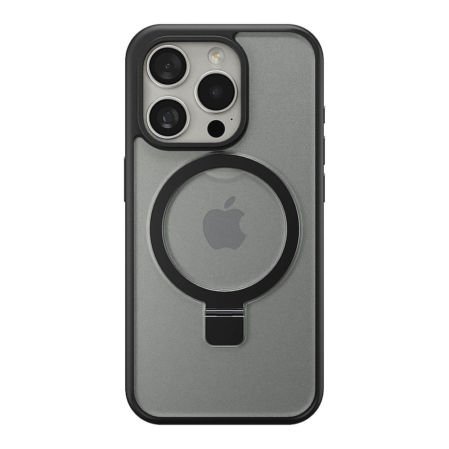 Insignia™ - Hard-Shell Case with MagSafe Kickstand for iPhone 15 Pro - Black_0