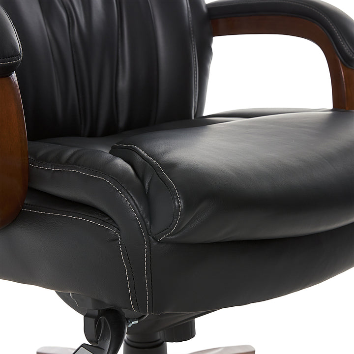 La-Z-Boy - Edmonton Big and Tall Bonded Leather Executive Office Chair - Black_6