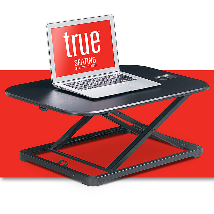 True Seating - Ergonomic 5-Level Height Adjustable Sit-to-Stand Laptop or Monitor Riser - Black_6