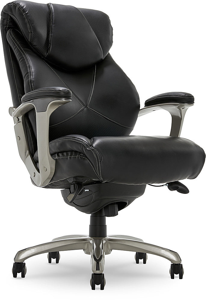La-Z-Boy - Cantania Bonded Leather Executive Office Chair - Black_0