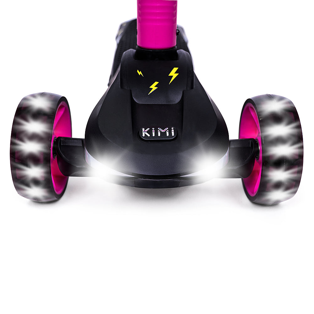 KIMI - ICON Kid's Electric Folding Scooter w/ 10 miles Max Range & 5 Mph Max Speed - Pink_11