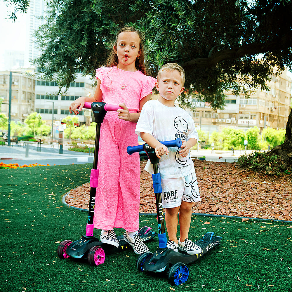 KIMI - ICON Kid's Electric Folding Scooter w/ 10 miles Max Range & 5 Mph Max Speed - Pink_2