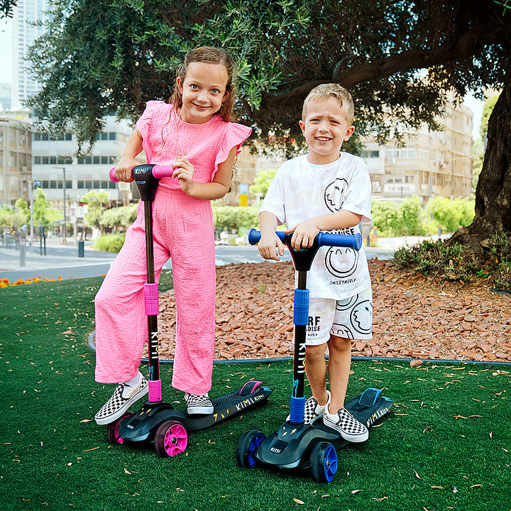 KIMI - ICON Kid's Electric Folding Scooter w/ 10 miles Max Range & 5 Mph Max Speed - Pink_3
