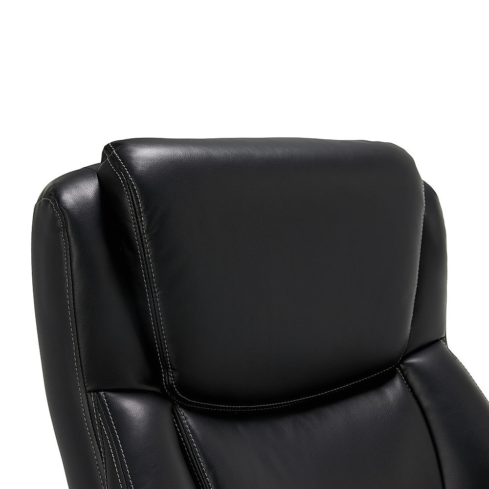 La-Z-Boy - Delano Big & Tall Bonded Leather Executive Chair - Jet Black/Mahogany_12