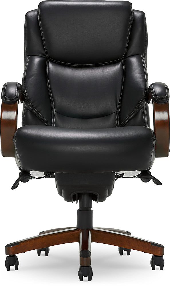 La-Z-Boy - Delano Big & Tall Bonded Leather Executive Chair - Jet Black/Mahogany_7