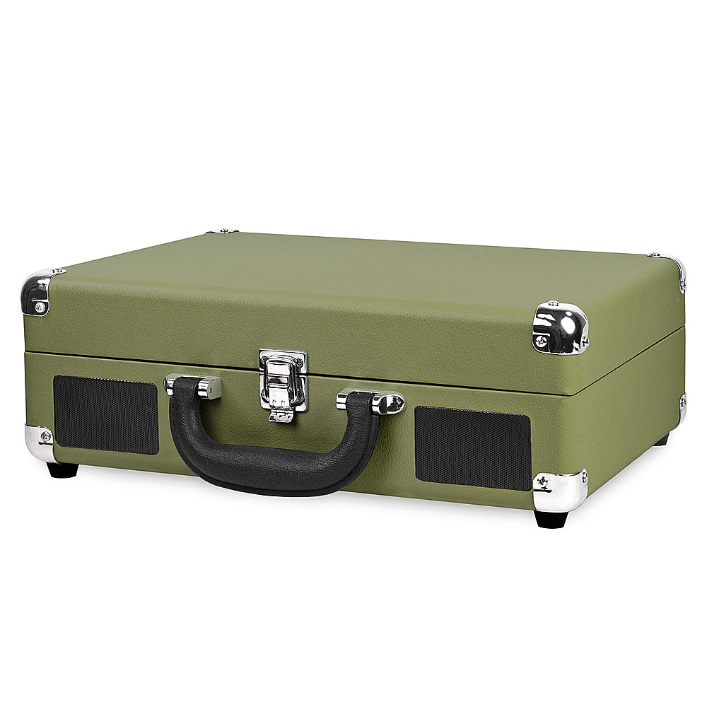 Victrola - Journey Bluetooth Suitcase Record Player with 3-speed Turntable - Green Olive_1