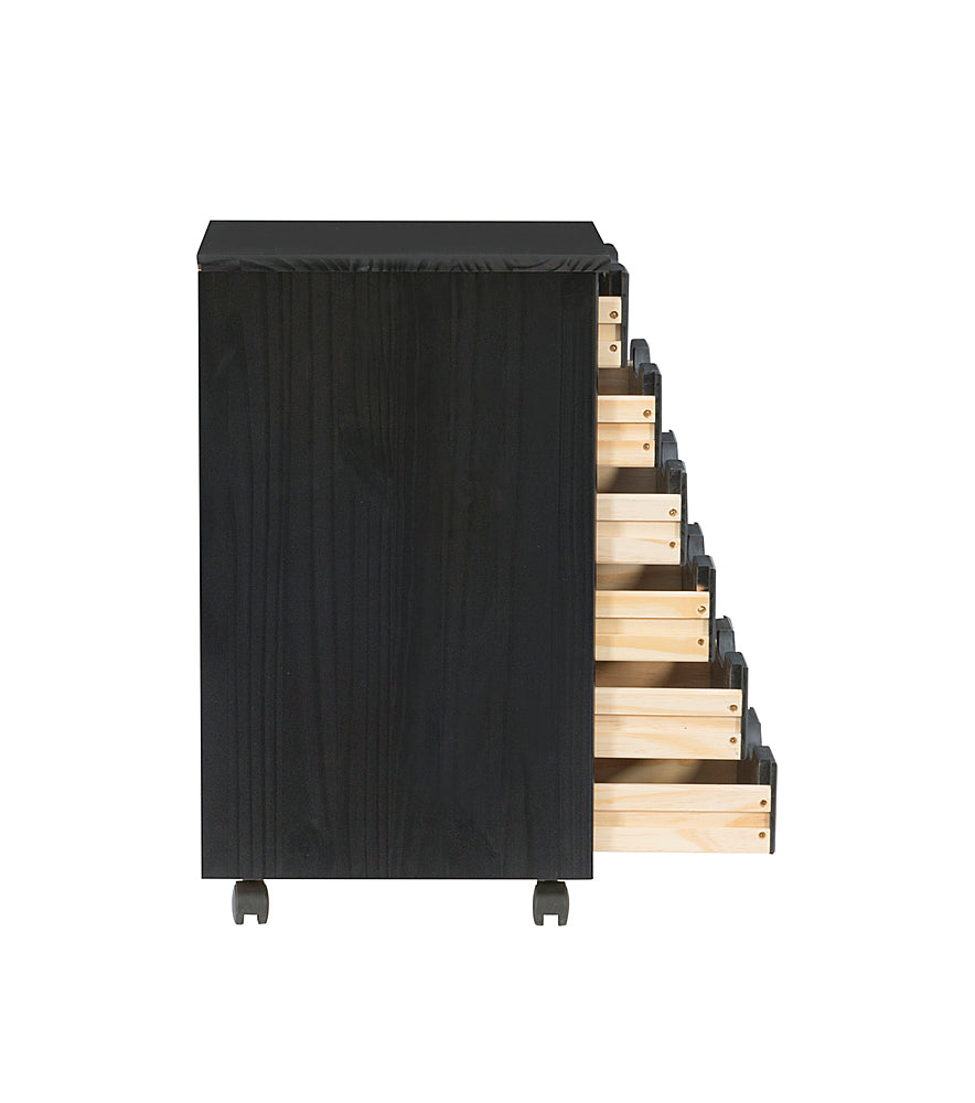 Linon Home Décor - Monte Six-Drawer Rolling Storage Cart - Black_26