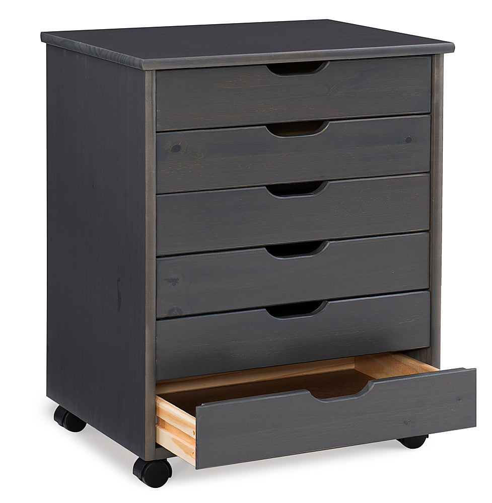 Linon Home Décor - Monte Wide Six-Drawer Rolling Storage Cart - Gray_13