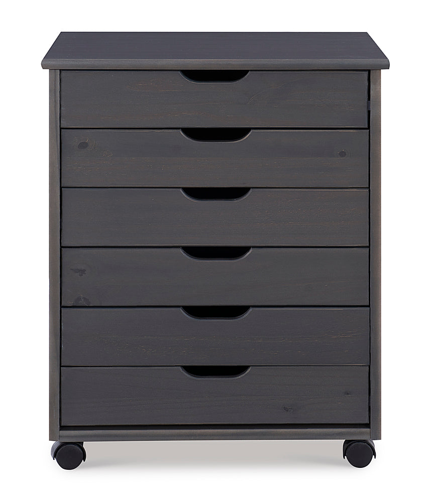 Linon Home Décor - Monte Wide Six-Drawer Rolling Storage Cart - Gray_15