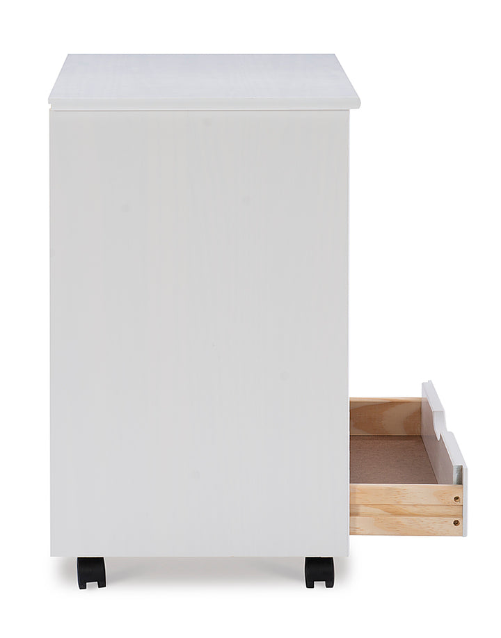 Linon Home Décor - Monte Wide Six-Drawer Rolling Storage Cart - Whitewash_13