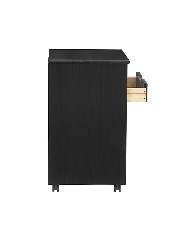 Linon Home Décor - Monte Wide Six-Drawer Rolling Storage Cart - Black_18