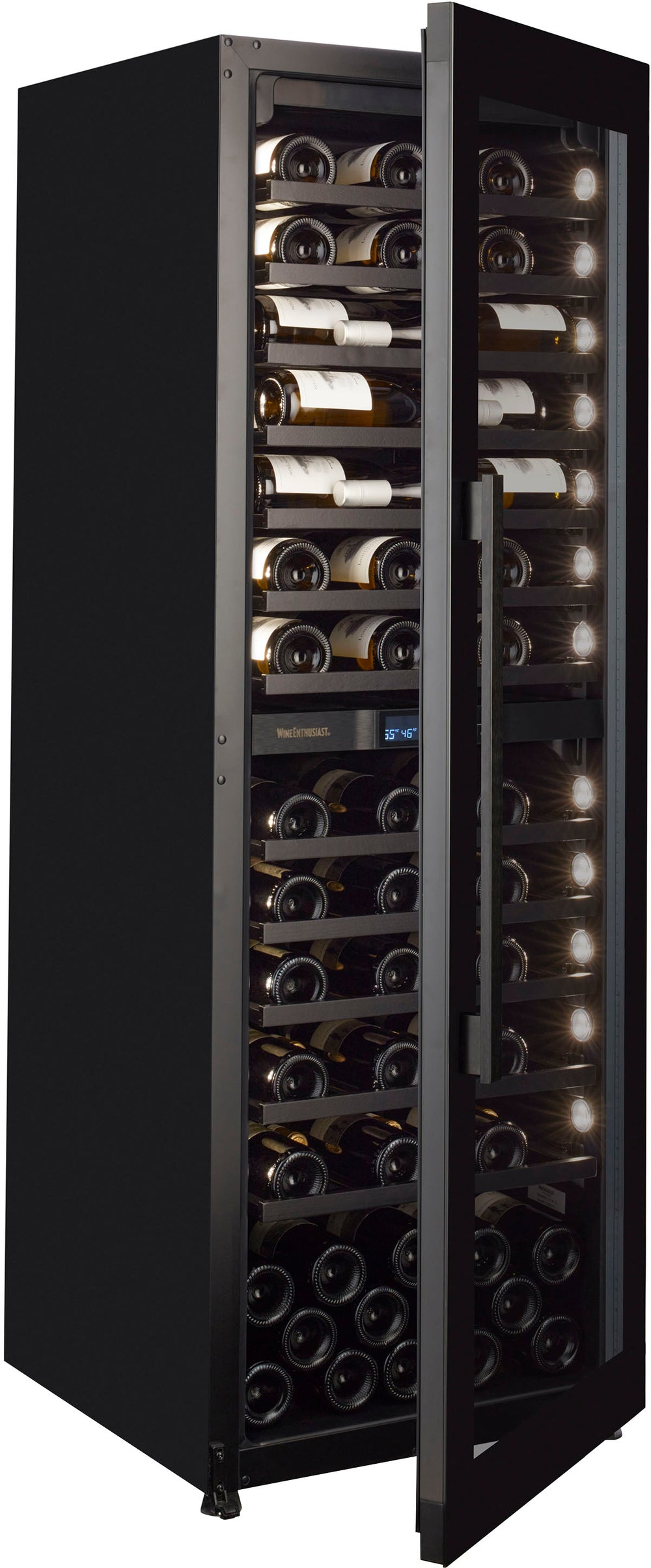 Wine Enthusiast - Vinotheque Dual Zone MAX Wine Cellar with VinoView Shelving - Black_1