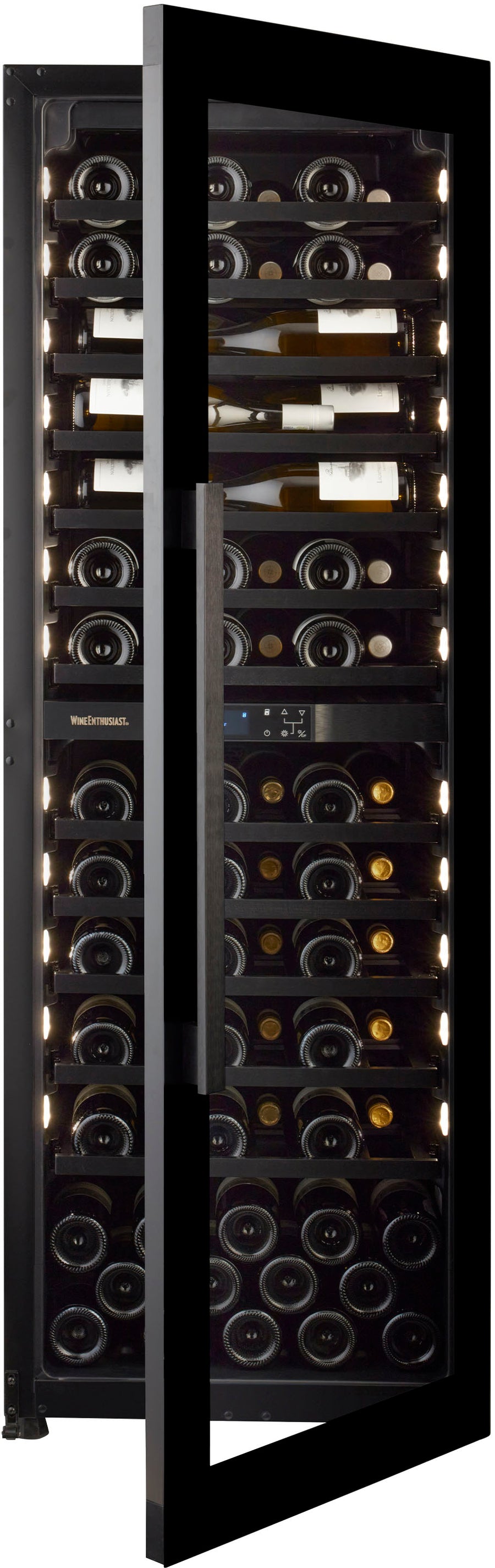 Wine Enthusiast - Vinotheque Dual Zone MAX Wine Cellar with VinoView Shelving - Black_0