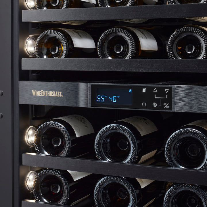 Wine Enthusiast - Vinotheque Dual Zone MAX Wine Cellar with VinoView Shelving - Black_5
