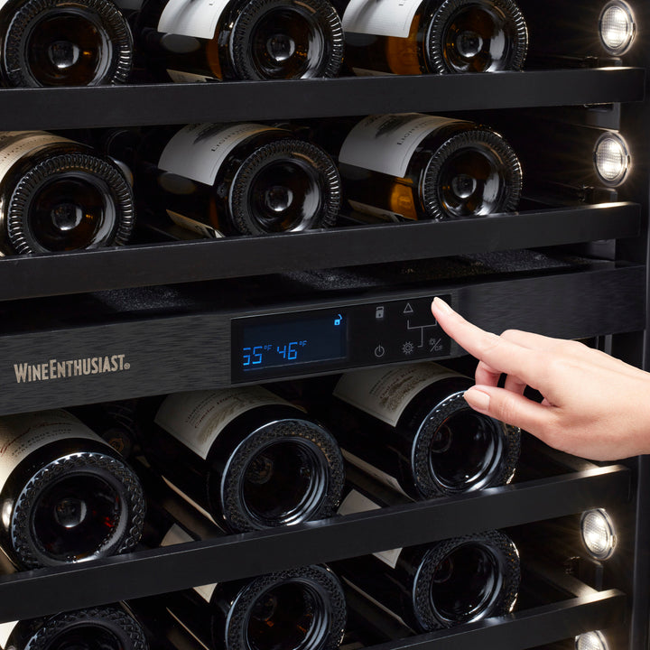 Wine Enthusiast - Vinotheque Dual Zone MAX Wine Cellar with VinoView Shelving - Black_4