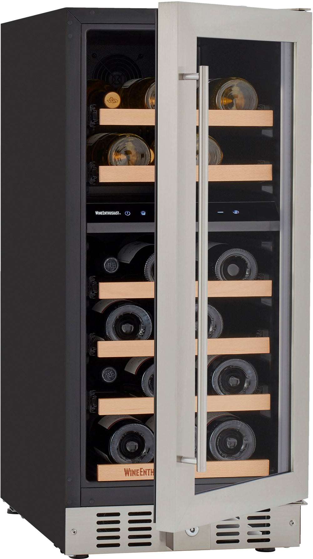 Wine Enthusiast S 15” Undercounter Dual Zone Wine Cellar, SS RH - Stainless Steel_1