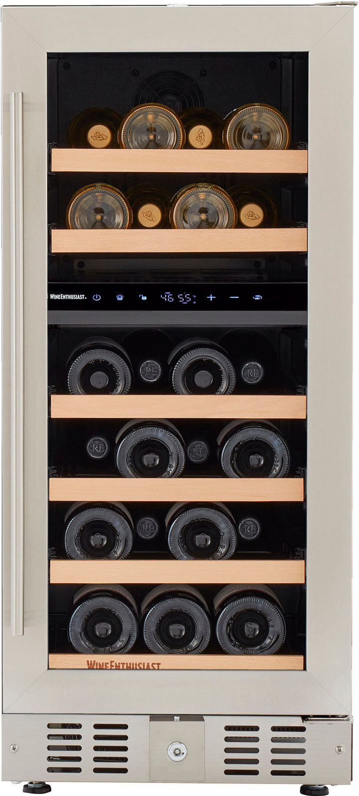 Wine Enthusiast S 15” Undercounter Dual Zone Wine Cellar, SS RH - Stainless Steel_0