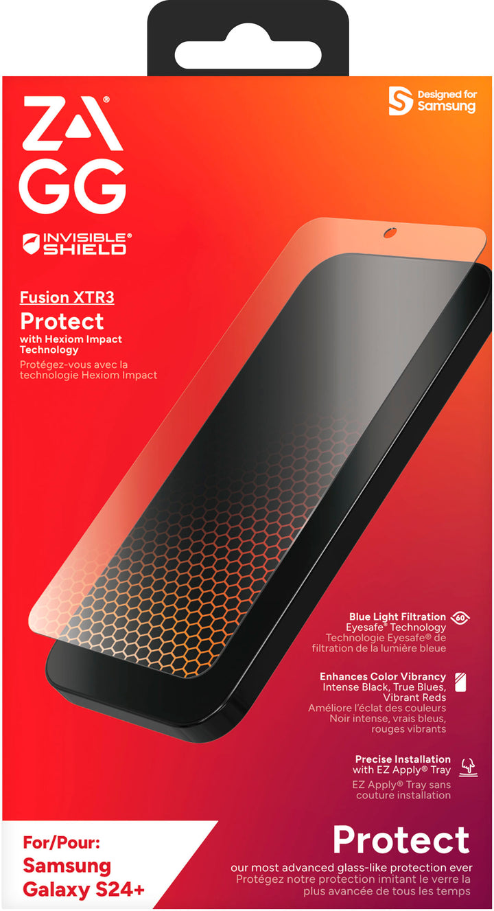 ZAGG - InvisibleShield Glass Fusion XTR3 Screen Protector for Samsung Galaxy S24+ - Clear_4