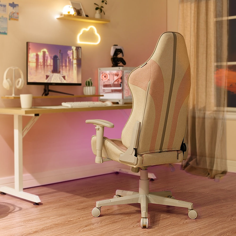 X Rocker - Mysa PC Gaming Chair - Gray/Pink_8