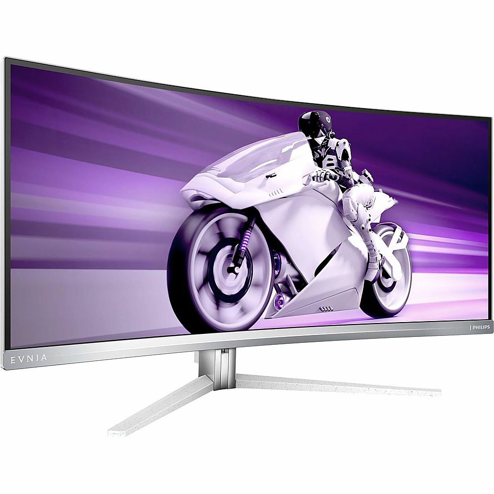 Philips - 34M2C8600 Widescreen Gaming OLED Monitor 34 LED Curved Monitor with HDR (USB, HDMI) - Textured White_2