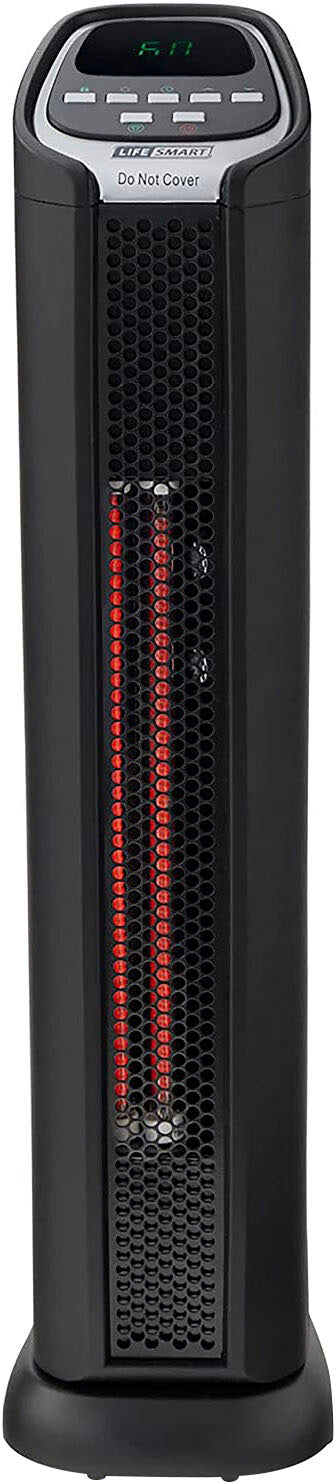 Lifesmart - 24-inch Infrared PTC Tower Heater with Oscillation - Black_5