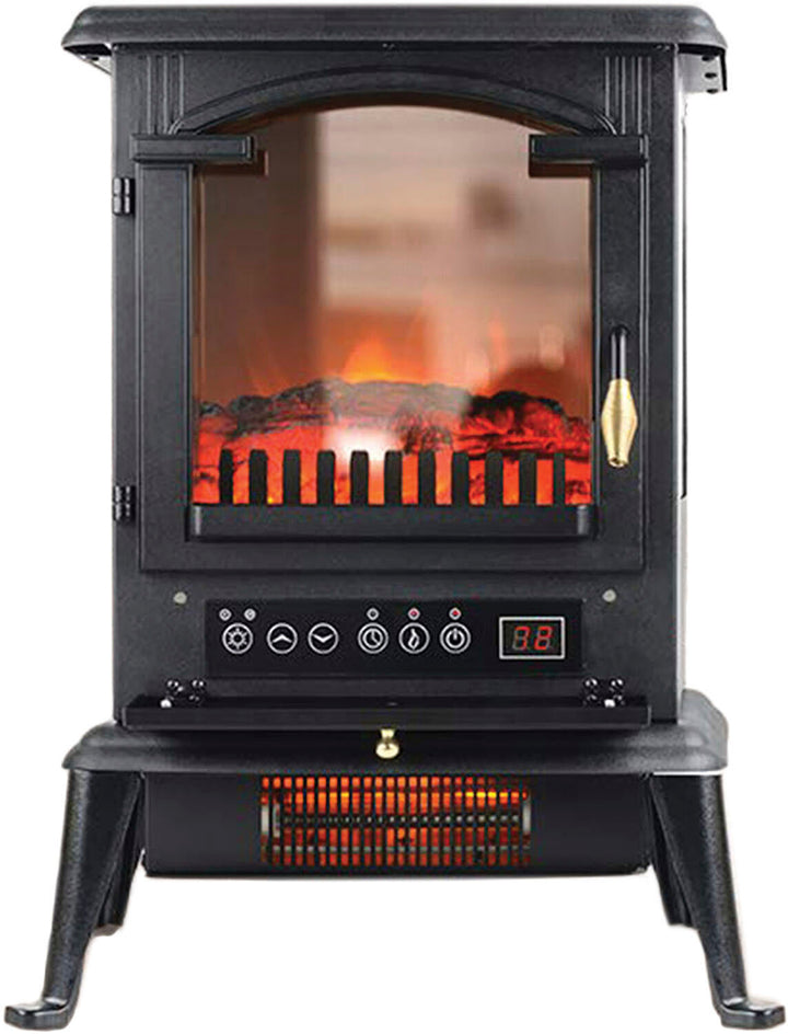 Lifesmart - 3 Sided Flame View Infrared Heater Stove - Black_5