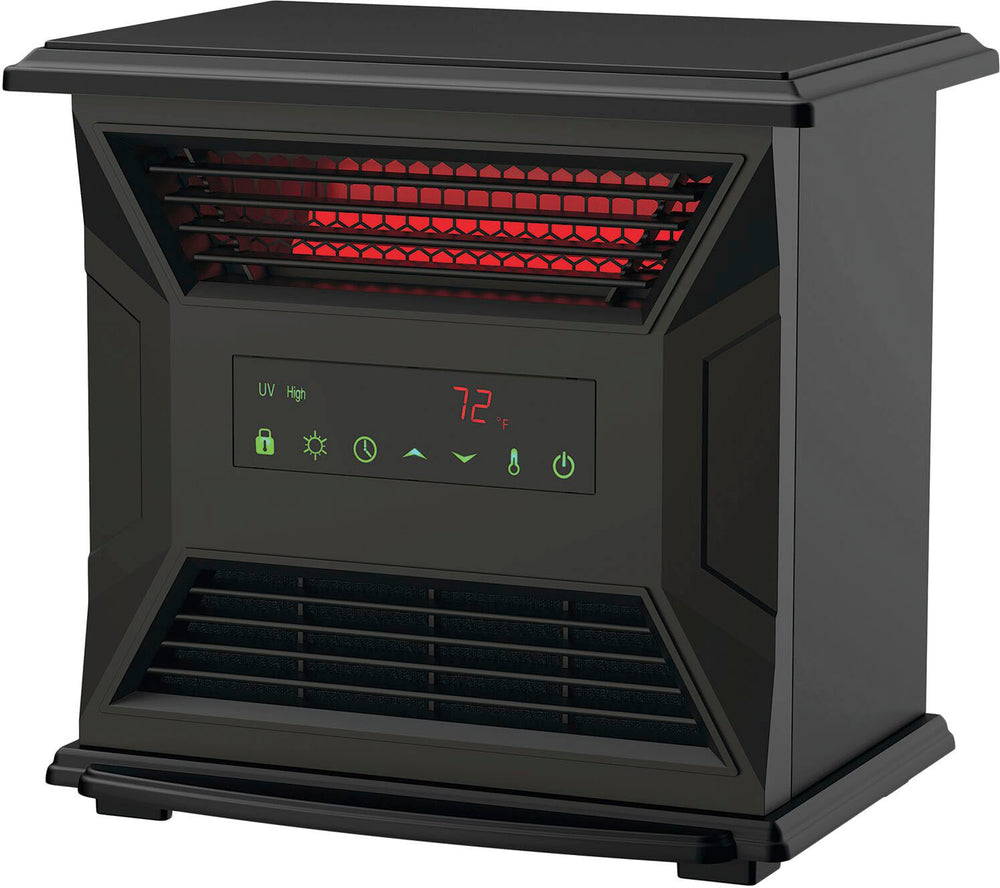 Lifesmart - 4-Element Low Profile Front Air Intake Infrared Heater - Black_1