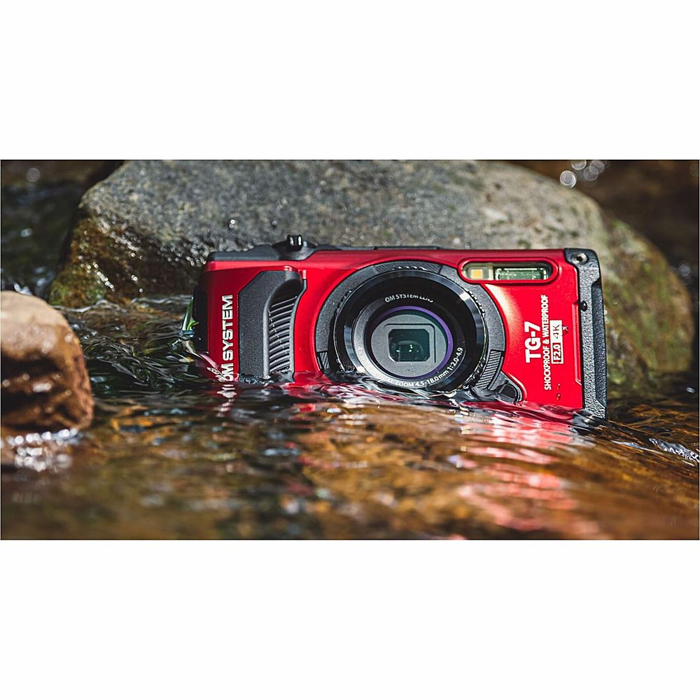 Olympus - OM SYSTEM TG-7 4K Video 12 Megapixel Waterproof Compact Camera - Red_7