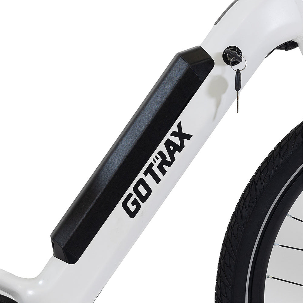 GOTRAX CTI Step Thru Electric Bike w/ 40.5mi Max Operating Range and 20mph Max Speed - WHITE_12