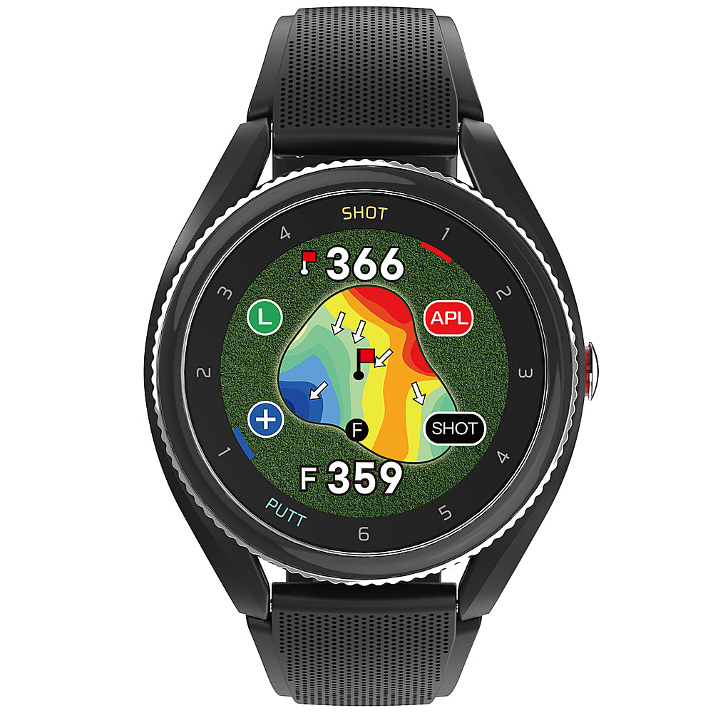 VoiceCaddie - T9 GPS Watch with Green Undulation and Slope - Black_4