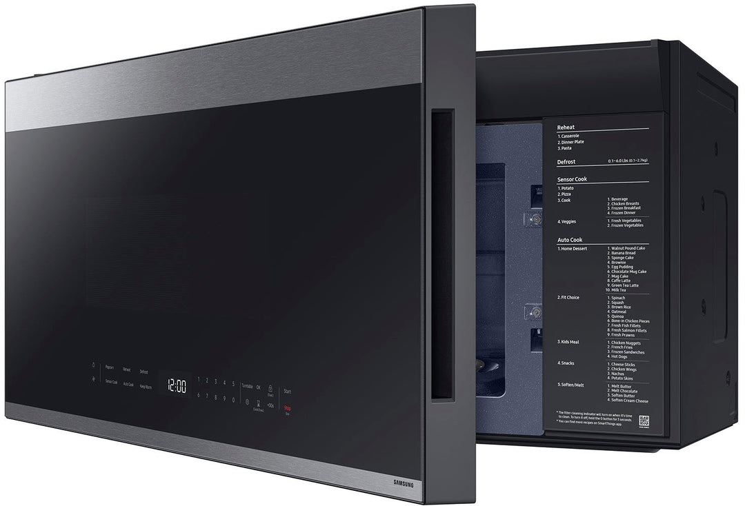 Samsung - Bespoke 2.1 Cu. Ft. Over-the-Range Microwave with Sensor Cooking and Edge to Edge Glass Display - Stainless Steel_3