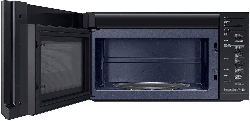 Samsung - 2.1 Cu. Ft. Over-the-Range Microwave with Sensor Cooking and Wi-Fi Connectivity - Matte Black Steel_1